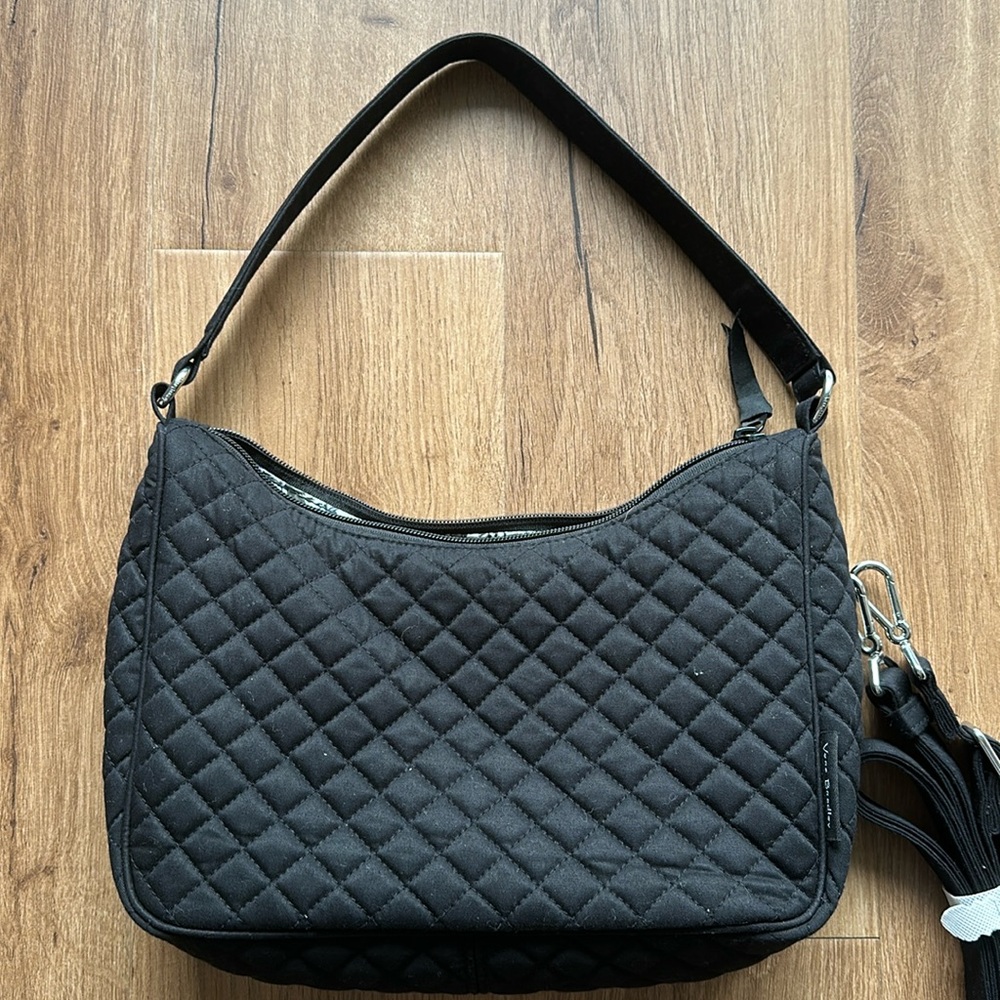 Vera Bradley Frannie Crescent Crossbody Bag (Black)